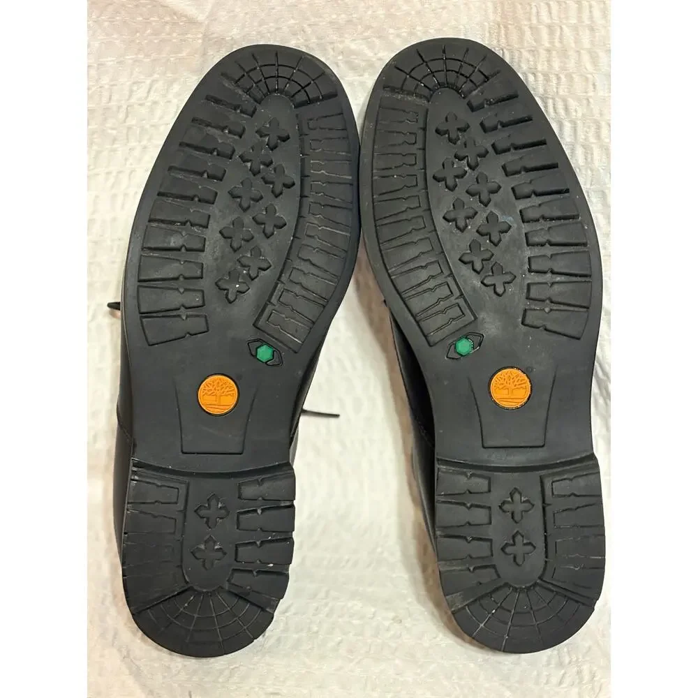 Timberland 5549R Waterproof Black Leather Oxfords Lug Sole Men’s Size 10